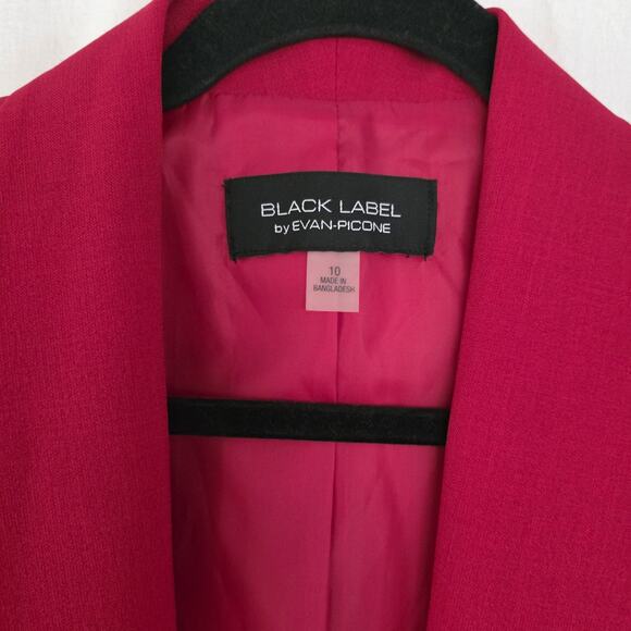 Black Label By Evan Picone Jacket Women’s 10 Ruby Red Blazer Open NWT Holiday - Picture 4 of 12